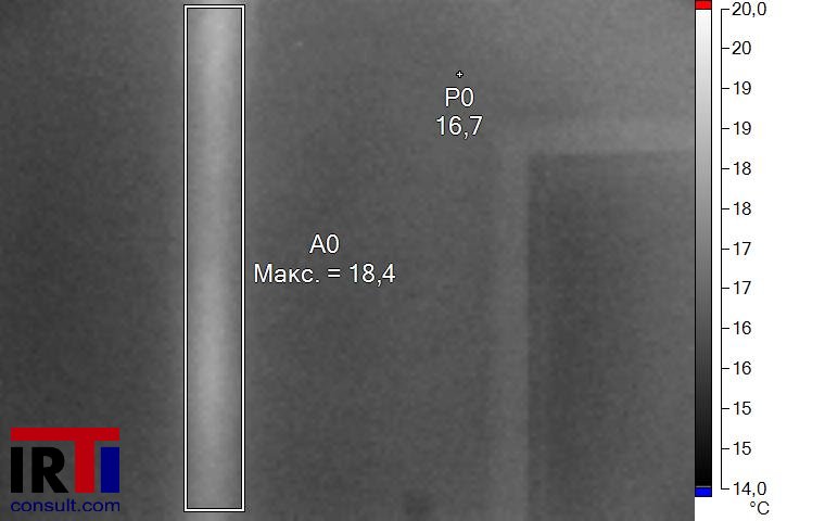 тепловое изображение стояка электропроводки